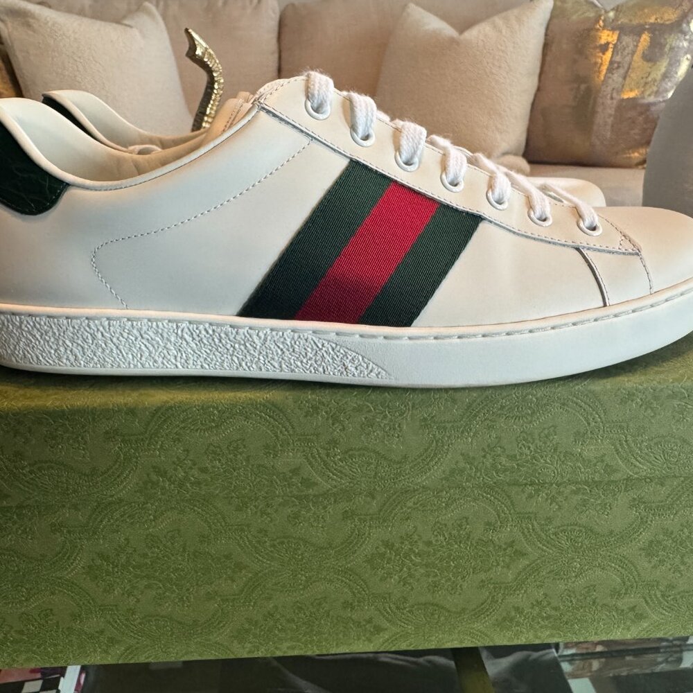 GUCCI ACE WEB LOW-TOP SNEAKERS - Picture 6 of 10